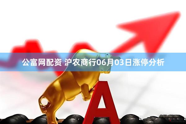 公富网配资 沪农商行06月03日涨停分析