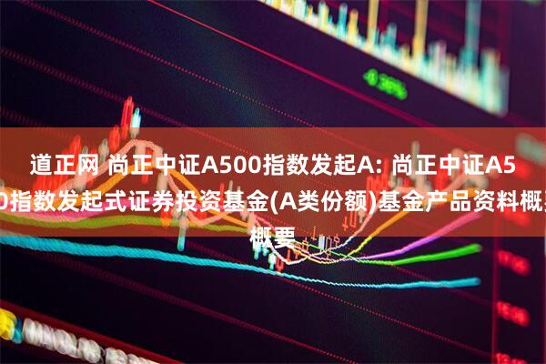道正网 尚正中证A500指数发起A: 尚正中证A500指数发起式证券投资基金(A类份额)基金产品资料概要
