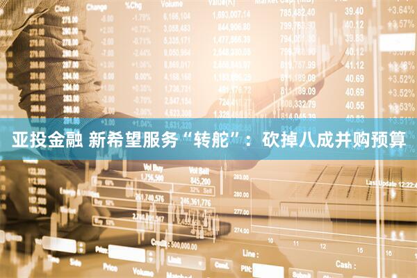 亚投金融 新希望服务“转舵”：砍掉八成并购预算
